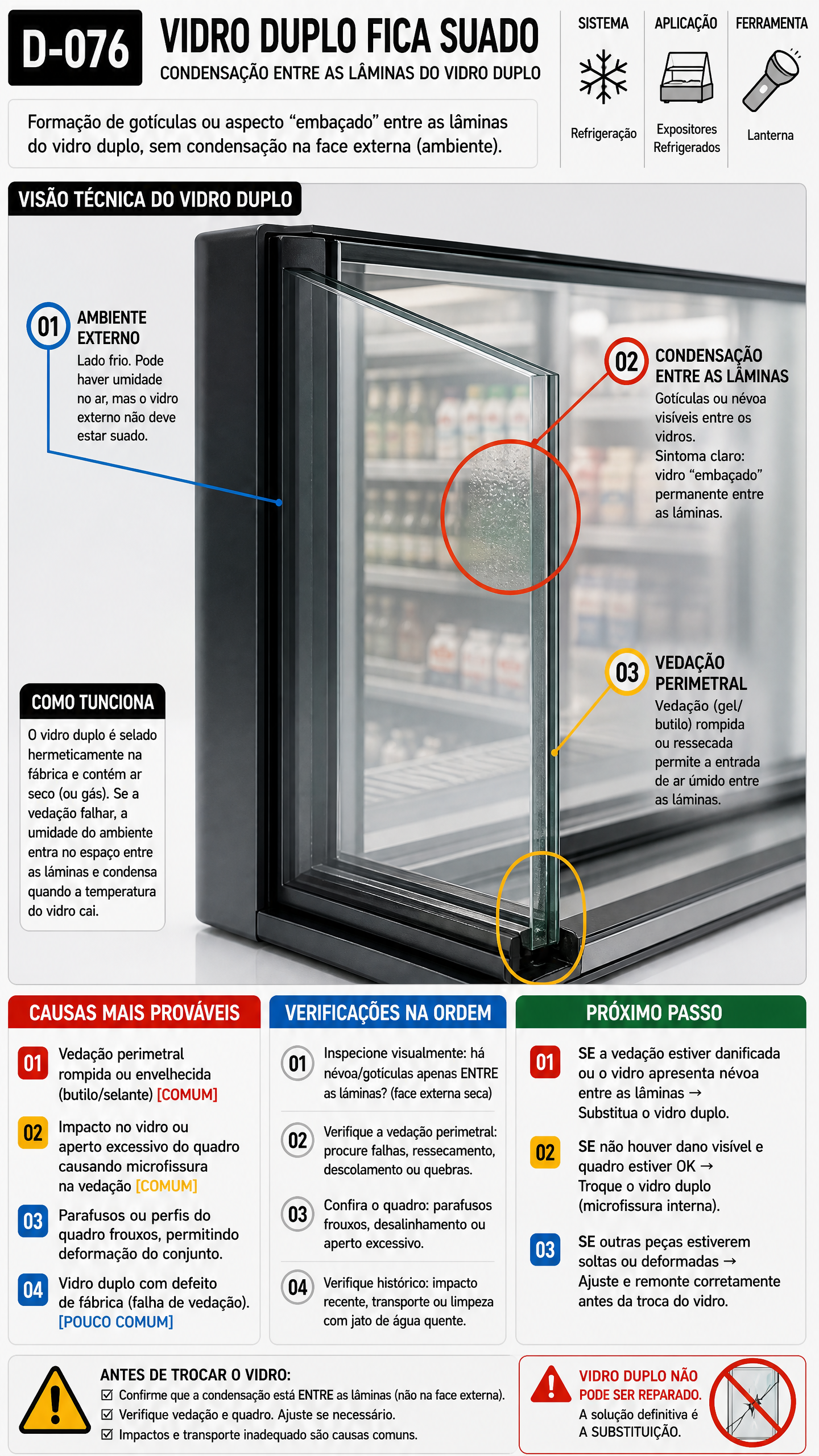 Diagnóstico D-076 Vidro Duplo Suado